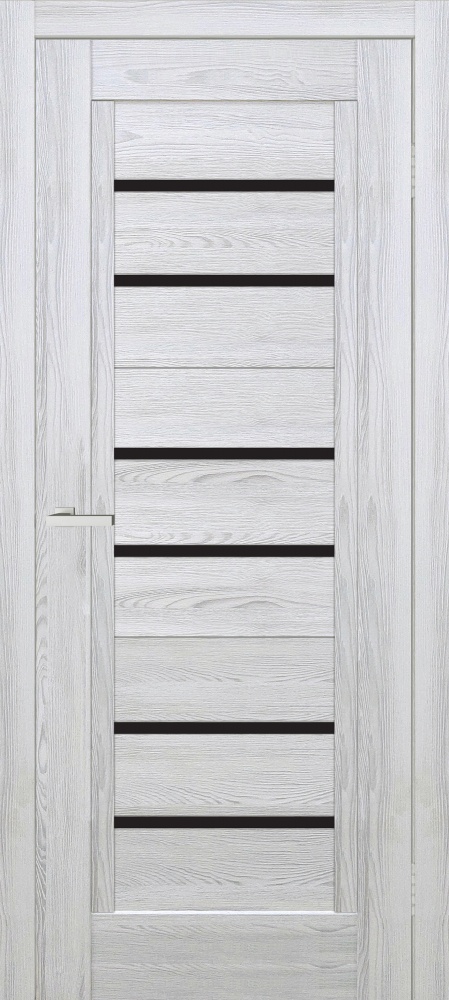 Дверное полотно ОМиС Ричмонд ЧС ПО черное стекло 700 мм клен айс