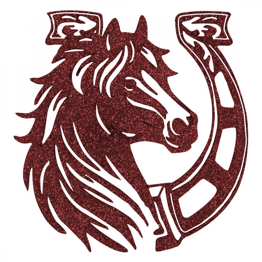 Подвеска MIS LT Лошадь-подкова 12 см красный