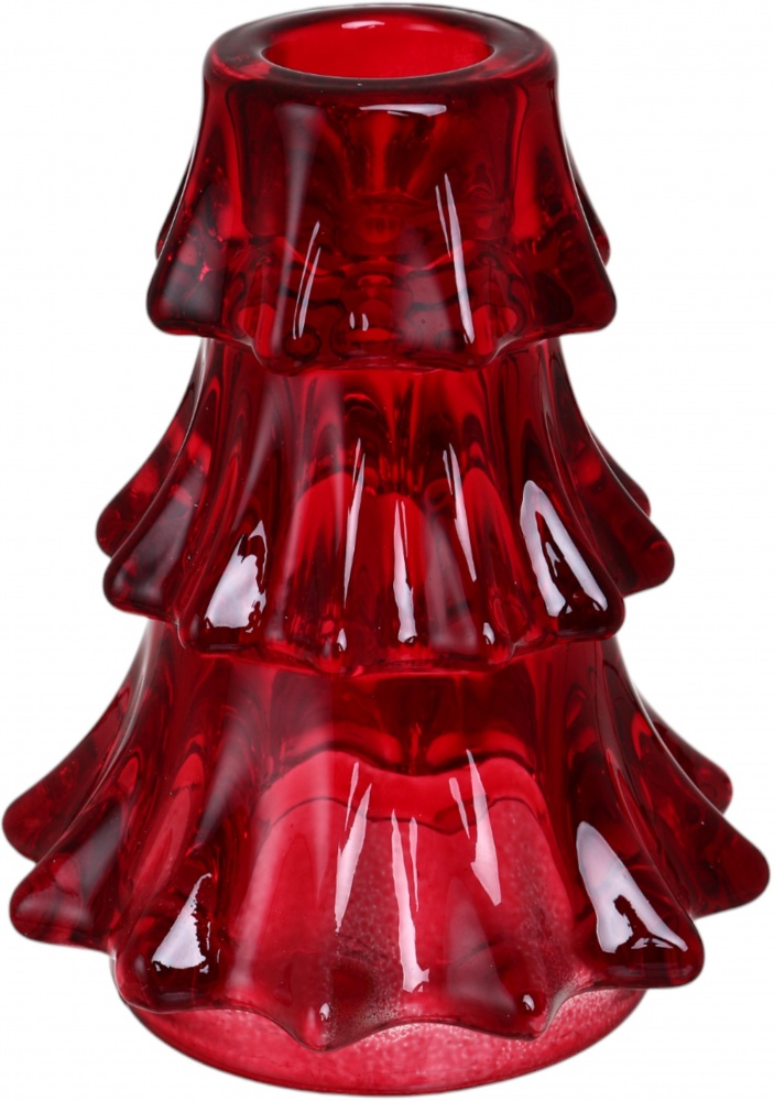 Подсвечник X-mas tree 9х11 см красный CY770063-M Sensio