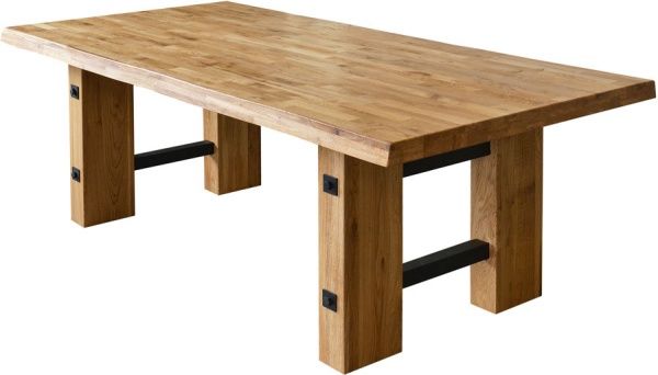 Стіл обідній дубовий фігурний 2000x1000x750 мм 