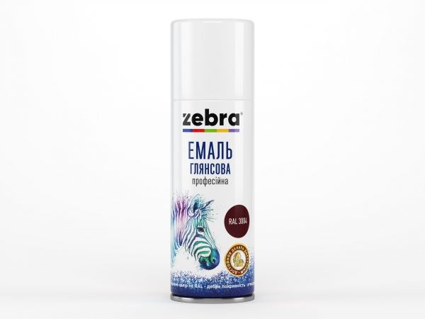 Эмаль аэрозольная ZEBRA серия Акварель RAL 8016 глянец 400 мл