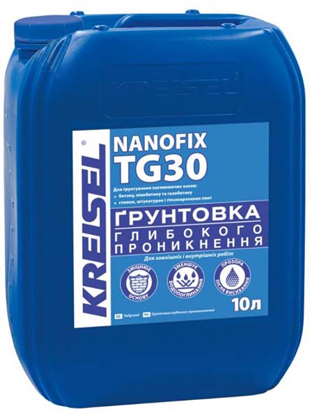 Грунтовка глубокопроникающая KREISEL NANOFIX TG30 10 л