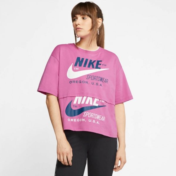 Футболка Nike W NSW ICN CLSH SS TOP CJ2040-691 M рожевий