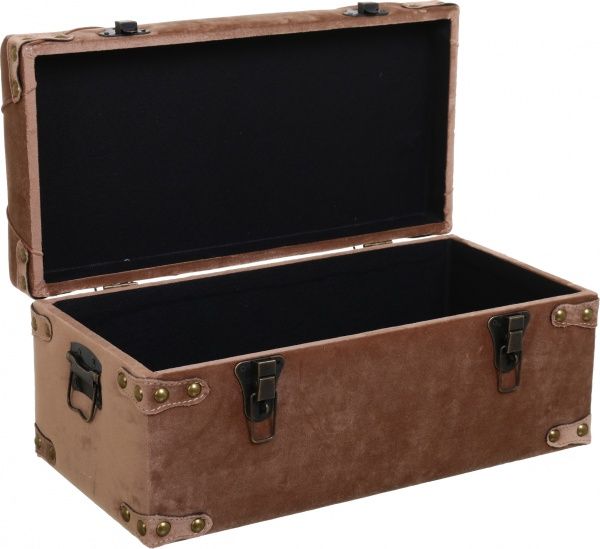 Сундук-пуф Art&Crafts Велюр 50х25х23 см ореховый 