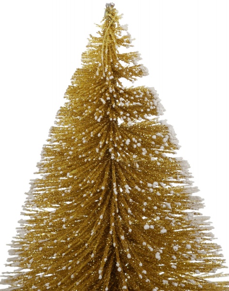 Ялинка декоративна настільна золота 13x30 см