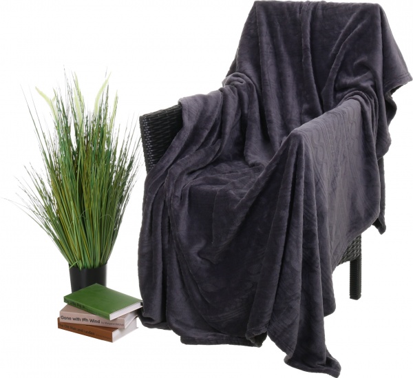 Плед Basic Asphault 160x200 см темно-серый La Nuit 