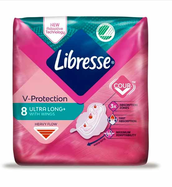 Прокладки гигиенические Libresse Ultra Long с крылышками удлиненные 8 шт.