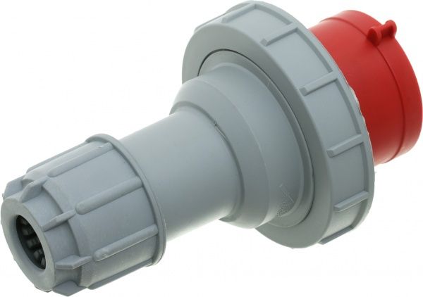 Розетка силовая переносная с заземлением E.NEXT e.plug.025.32.67, 5п., 400В, 32А, IP 67 серый с красным i082006