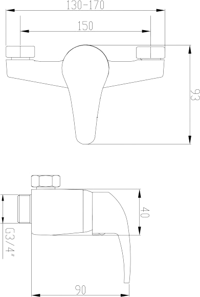 Смеситель для душа Invena Ava New BN-06-001