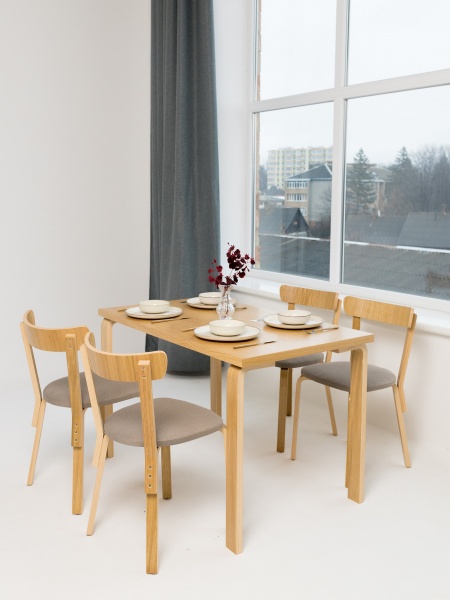 Стул Scandi Soft 800х480х440 мм бежевый / дуб