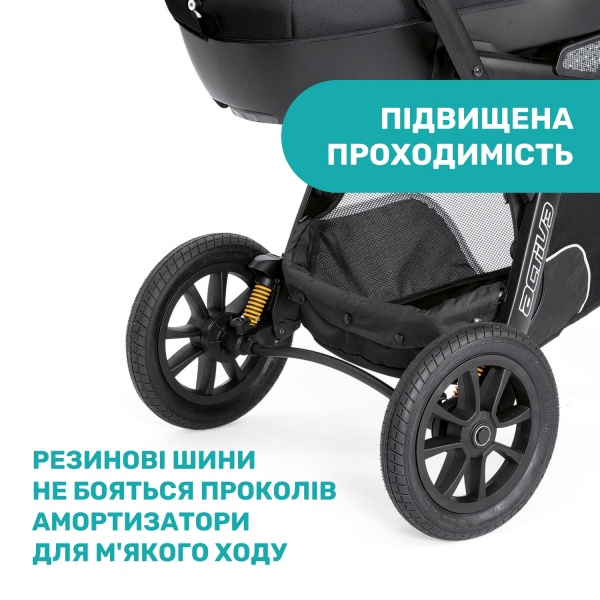 Коляска 3 в 1 Chicco Trio Activ3 Top черная (79270.51) 