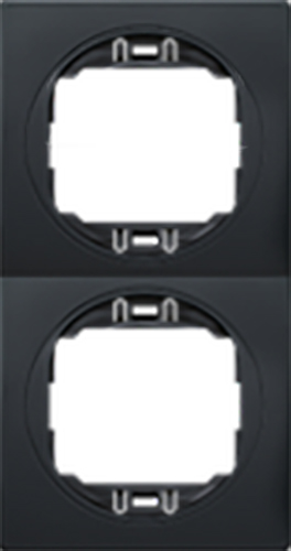 Рамка двухместная Aling-Conel Eon вертикальная черный E6711,E1E