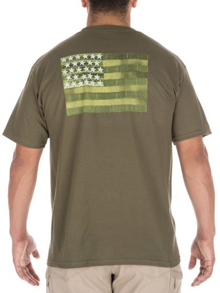 Футболка чоловіча 5.11 Tactical Molle America 41195AI-225 р. M зелений