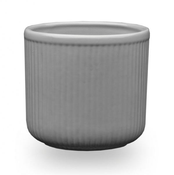 Кашпо керамическое Santino Leon круглый 2 л серый (O-46-13-J-22-00) 