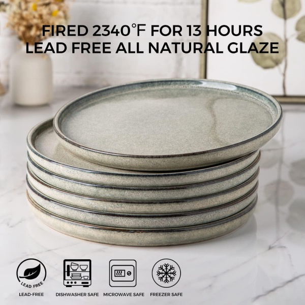 Тарілка обідня Glaze Encient 21,5 см 2 сорт Bella Vita