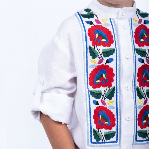 Вишиванка для хлопчиків Едельвіка р.140 білий 175-23/00 