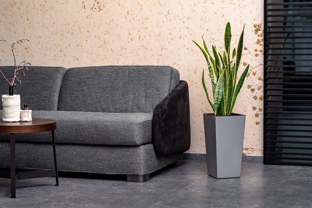 Вазон пластик ELISE 20 см квадратный stone 4,9 л Plastkon (238665)