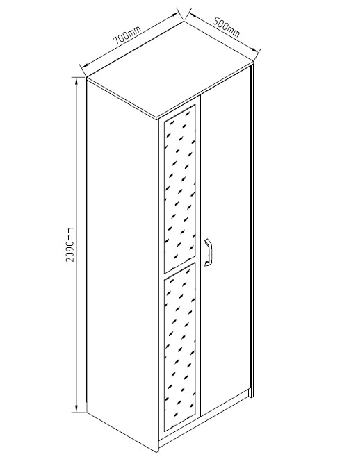 Шафа Світ Меблів Аніта 2090х700х500 мм дуб сонома / кашемір