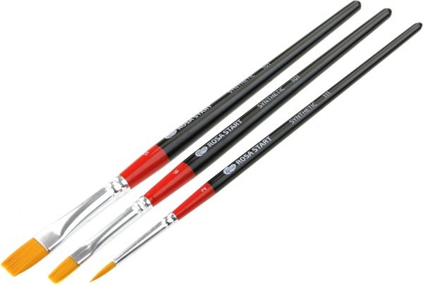 Набор кистей 7 синтетика, 3 шт. ROSA 