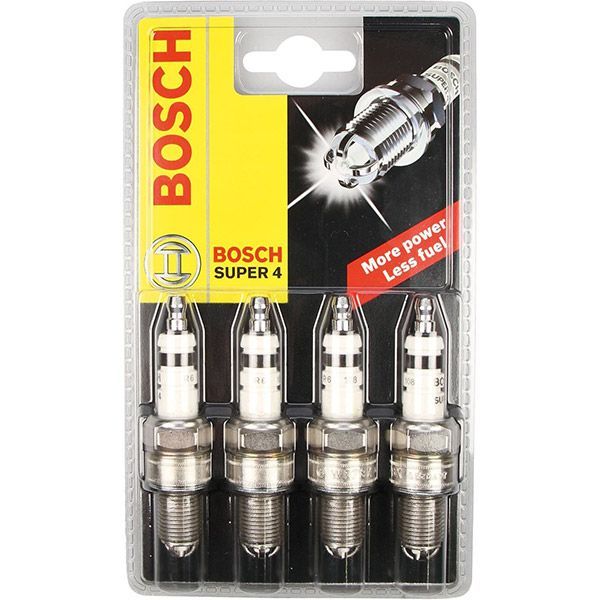 Свеча зажигания Bosch WR78Х SUPER-4 SB 4 шт. 0242232803 ВАЗ 2101-2110 (все 8V) — фото 1