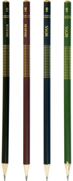 Набір олівців графітних ВOSS 4 шт. Buromax