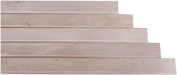 Вагонка деревянная 1с липовая цельная 15x85x1500 мм (уп. 5 шт.)