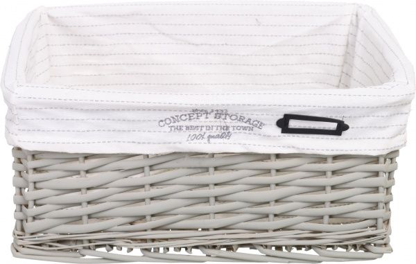 Кошик плетений Tony Bridge Basket з текстилем 35х25х16 см HQN20-4AB-4 