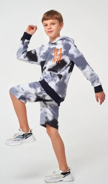 Комплект Smil 2 предмети для хлопчика Малюнок р.122 сірий 117343 