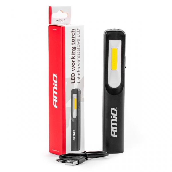 Фонарик AMiO WT07 черно-красный