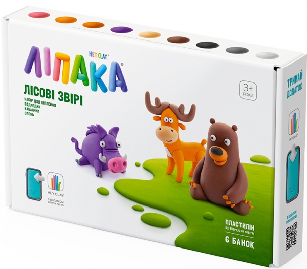 Набор для творчества Lipaka Лесные звери: медвежонок, олень, кабанчик 60044-UA01
