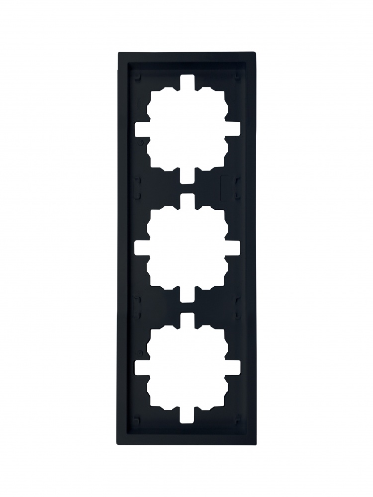 Рамка тримісна HausMark Juna універсальна чорний