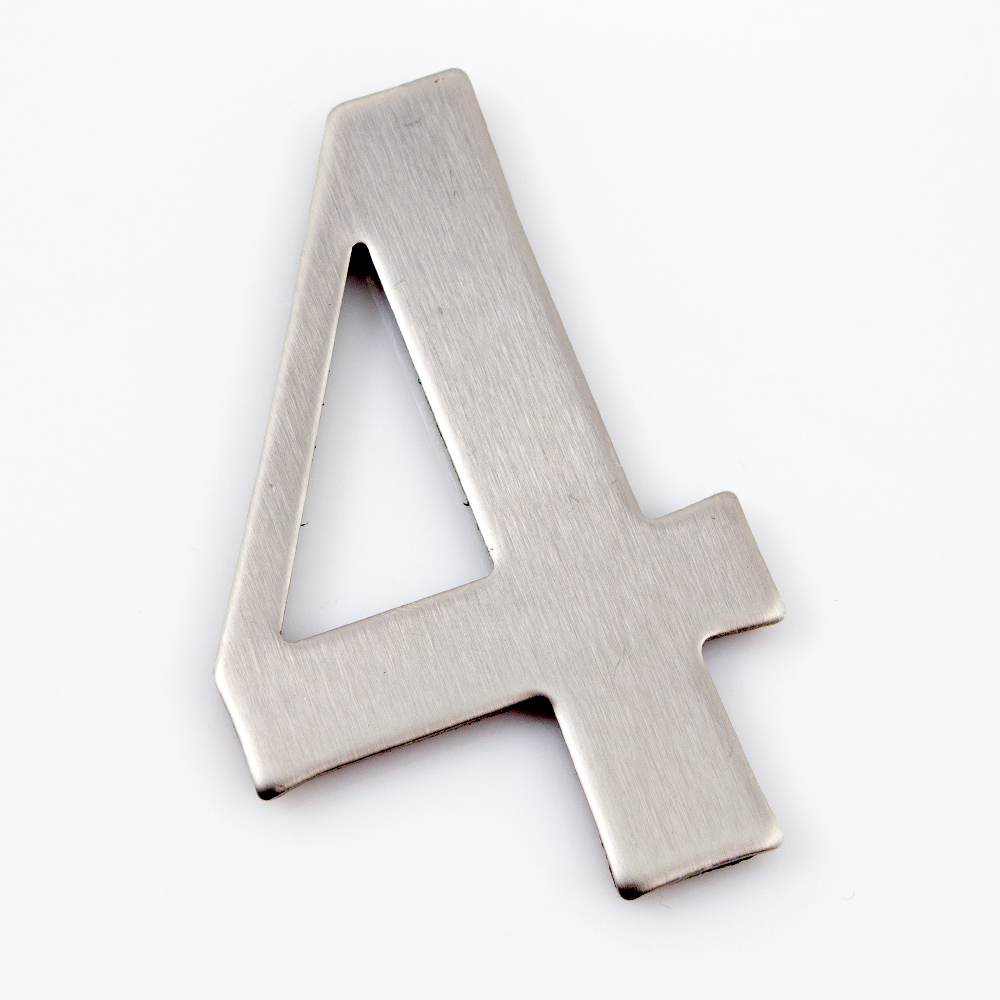 Цифра №4 нержавіюча сталь нікель 61 мм Arino 67701