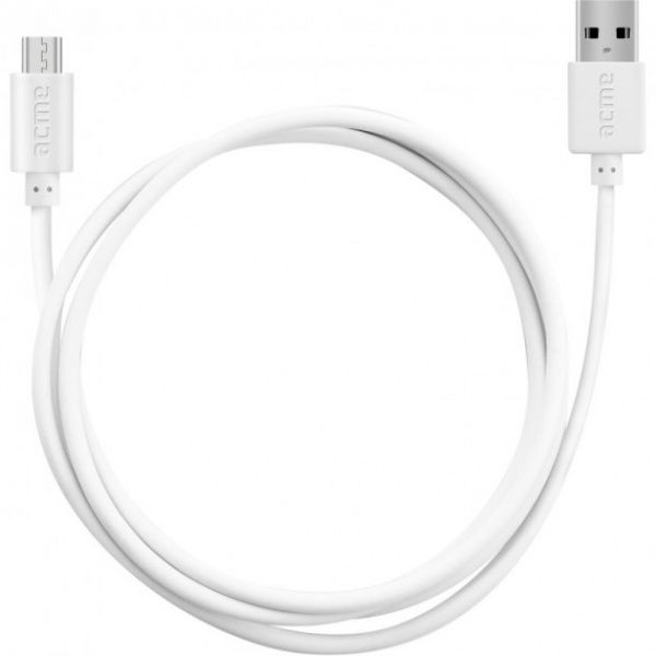 Кабель Acme USB – microUSB 1 м белый (4770070879030) CB1011W 