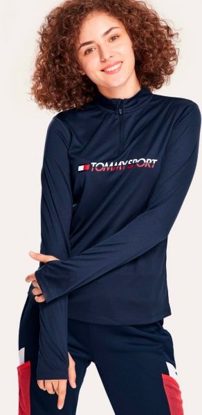 Джемпер Tommy Hilfiger 1/4 ZIP BASE LAYER TEE S10S100296401 р. M темно-синий