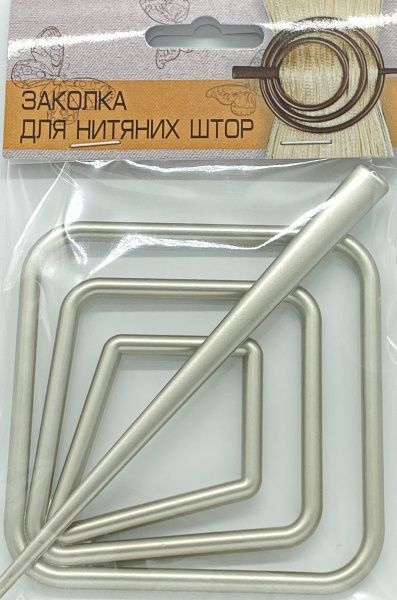 Заколка Квадрат 85х85 мм сатин В0001-7 MISLT