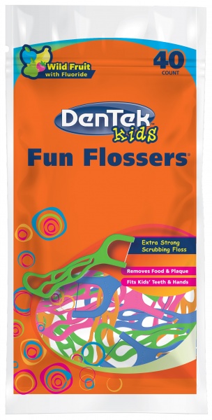 Зубна нитка-флос Den Tek з утримувачами дикий фрукт 40 шт. 0,8 м