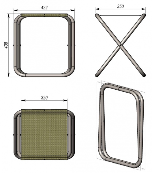 Стільчик складаний InterAtletika C3353