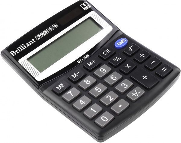 Калькулятор BS-208 напівпрофесійний BRILLIANT
