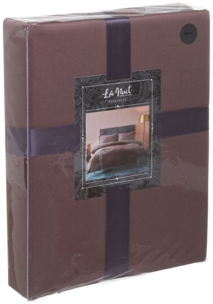 Комплект постельного белья Mono brown D двухспальный коричневый La Nuit 