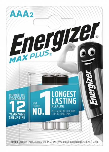 Батарейка Energizer Max Plus AAA (R03, 286) 2 шт. (E301321302) 