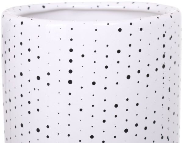 Ваза белый с деколью 12,5х12,5х33 см (4001-33) Eterna