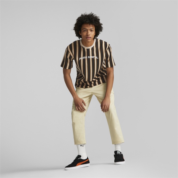 Футболка Puma PUMA TEAM STRIPED TEE 53823901 р.L черный