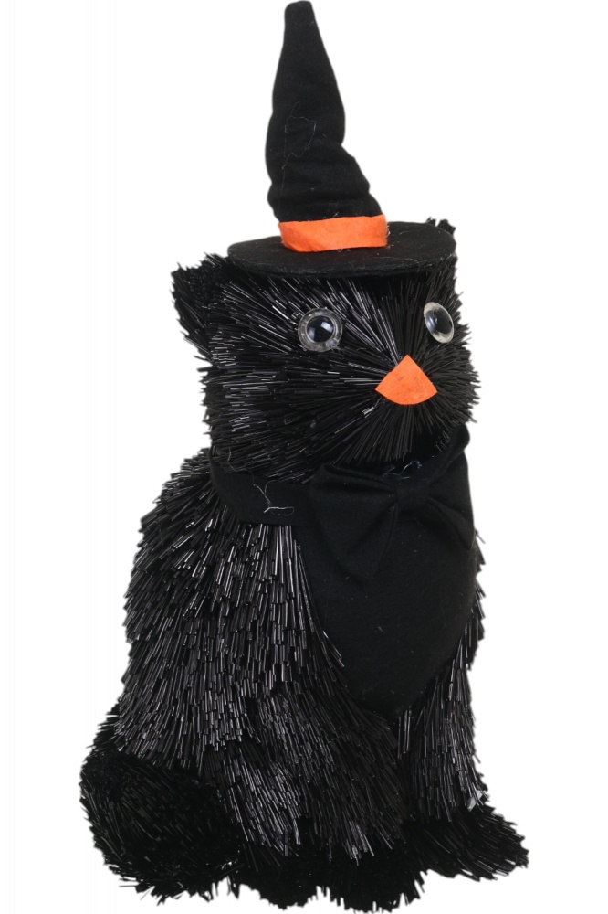 Декорация Хэллоуин черный кот 19 х 39 см