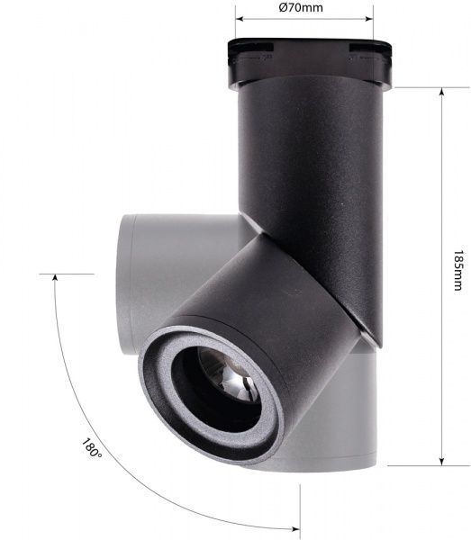 Трековый прожектор Светкомплект LED 12 Вт 4000 К черный DLP 12T 