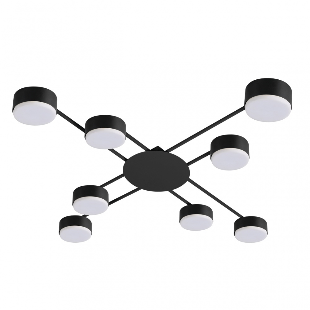 Люстра стельова Eurolamp iron Glow 8xGX70 чорний LED-LR-8хGX70(black)