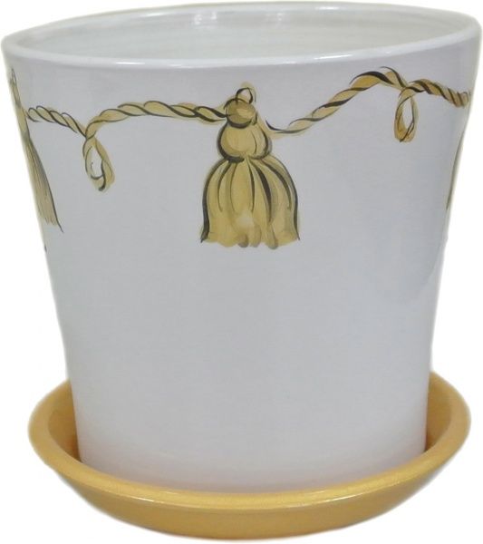 Горщик Оріана-Запоріжкераміка Вуаль круглий 1л золотий 