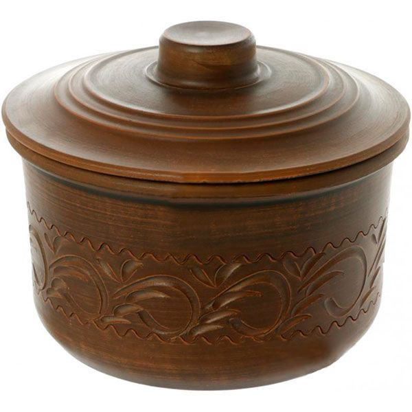 Кастрюля с крышкой 1,7 л дымленная