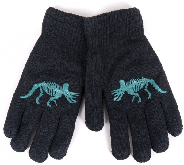 Варежки YO! динозавр р.20 черный 