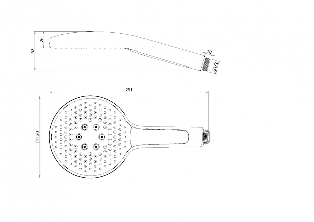 Лейка для душа Aqua Rodos TAYA 03