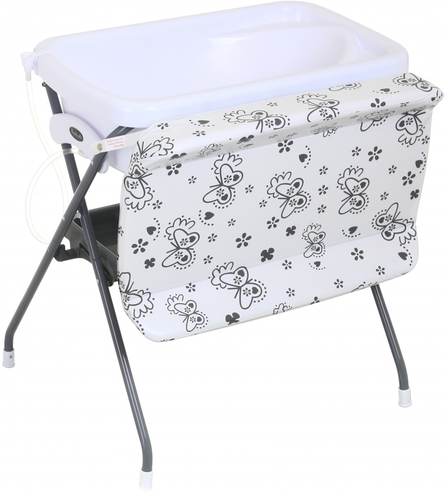 Столик пеленальный Bambinelli с ванночкой 76х76х101 см серый BB023-1